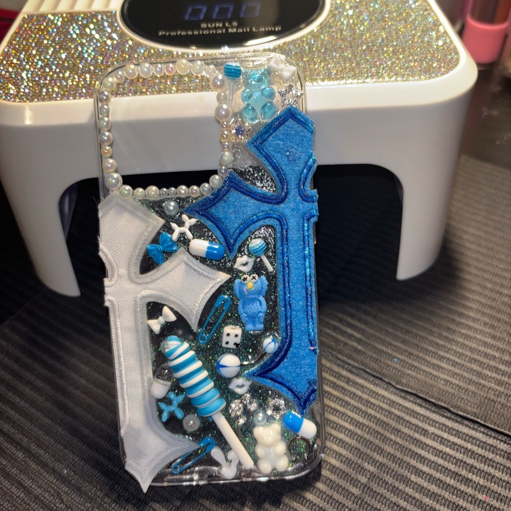 Custom Blue and White Phone Case